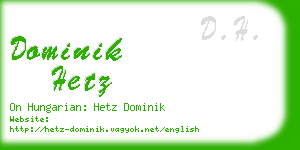 dominik hetz business card